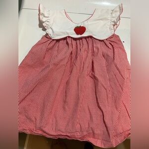 Bella Bliss Girls Red Apple Dress Size 3